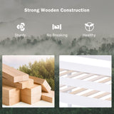 Merax Twin Loft Bed with Stairs and Desk, Solid Wood Loft Bed with Storage Stairs, Stairway High Loft Bed Frame with Storage Steps for Kids Teens Juniors, White Merax