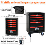 nifoti 5 Drawers Tool Cart on Wheels, Multifunctional Rolling Tool Chest Tool Storage, Drawers Rolling Tool Trolley Organizer Tool Case for Warehouse, Garage, Workshop, Repair Shop (5 Drawers-30.5"H) nifoti