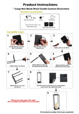 Rustic Farmhouse Lantern Decor,Lanterns Decorative Outdoor,Modern Farmhouse Lantern Decor Set of 2 OYEFLY