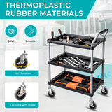 Besitu 4 Inch Caster Wheels, 1/2"-13 Inch Course Threaded Stem Caster Set of 4 with Side Brake, Heavy Duty TPR Swivel Caster Wheels for Dolly Cart, Wire Shelving Industrial Screw in Casters Besitu