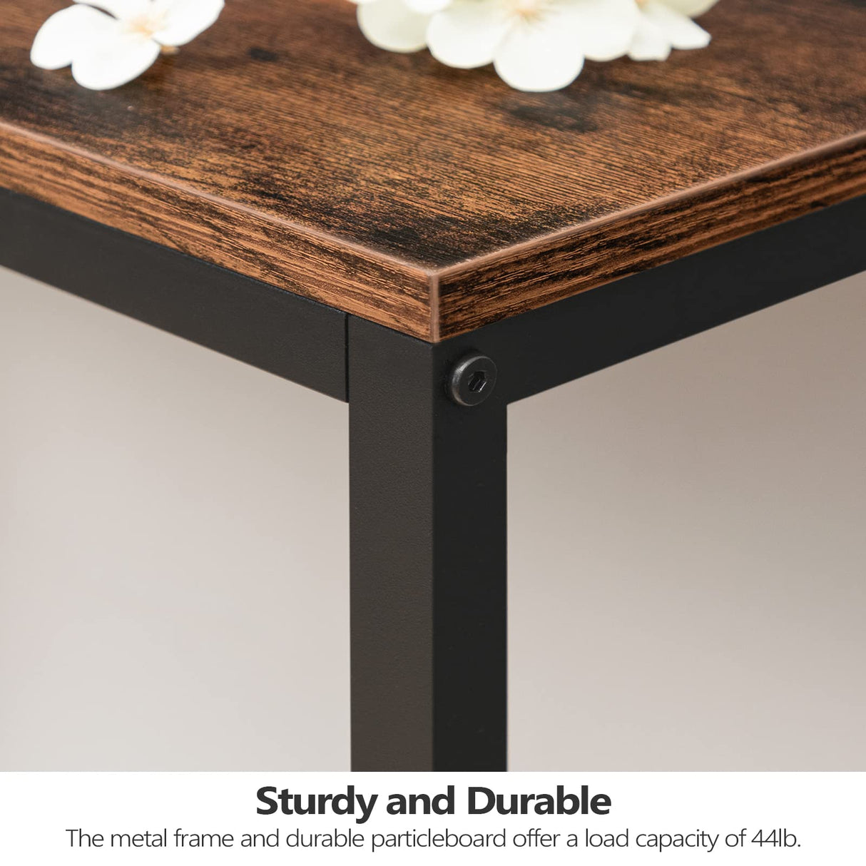 MAHANCRIS Console Table, 70.9" Narrow Long Sofa Table, Entryway Table, Industrial Sofa Table, Behind Couch Table, for Hallway, Living Room, Sturdy and Stable, Easy to Assemble, Rustic Brown CTHR18001Z MAHANCRIS