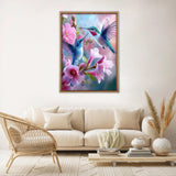 MEIYUDA 5D Hummingbirds Diamond Painting Kits for Adults, DIY Birds and Flowers Full Drill Diamond Art for Adults Beginners, Crafts Kits for Home Wall Decor Present 12×16inch MEIYUDA