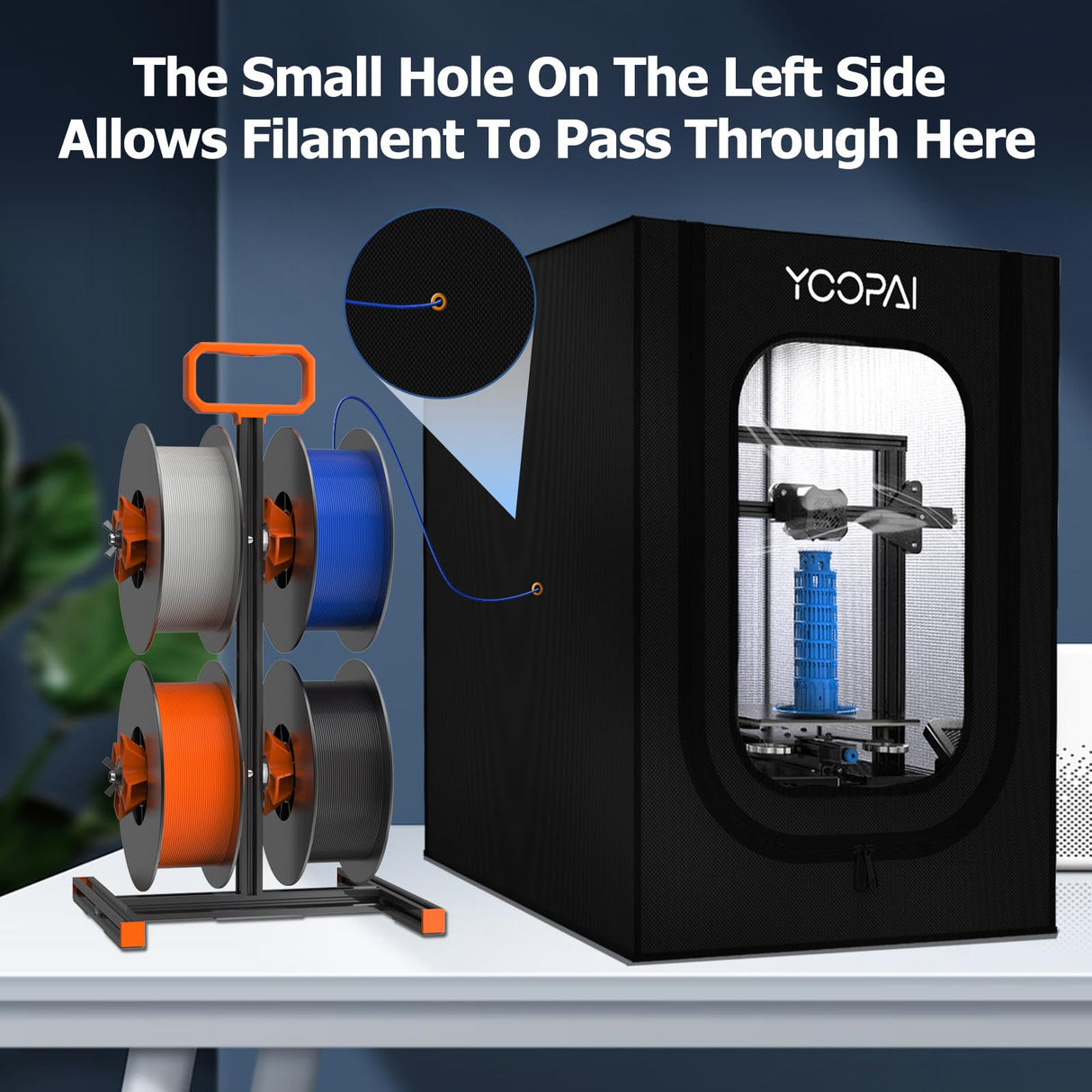 YOOPAI 3D Printer Enclosure, Fireproof Dustproof Tent Constant Temperature Protective Cover for Creality Ender 3/Ender 3 Pro/Ender 3V2/Ender 3S1/Neo/Anycubic Elegoo, 29.5×25.6×21.6" YOOPAI