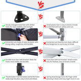 COBIZI 10x10 Pop Up Canopy Gazebo with Mesh Windows 2.0, Easy up Canopy Tent 10x10, Portable Waterproof Outdoor Canopie with 4 Removable Sidewalls & Carry Bag & 4 Stakes & Ropes, Black COBIZI