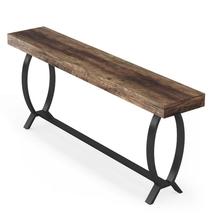 Tribesigns Console Foyer Table for Entryway: 70.87-Inch Narrow Long Entryway Entry Table, Farmhouse Sofa Table Behind Couch with Metal Legs, Entrance Table for Hallway, Living Room - WoodArtSupply