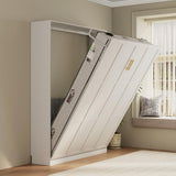 Farmhouse Murphy Bed Queen, 85" Wall Bed Folds to Save Space, Concealed Bed Frame with Hydraulic Rod and Wall Mounted Features for Apartment/Office/Guest Room Bobve