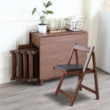 COMUHOME Folding Dining Chairs with Padded Seat Lightweight sillas para Fiestas,2 Pack Folding Chair for Dinner,Party Wedding,Picnic Event, 196LB Weight Capacity(Walnut) COMUHOME