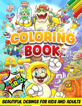 The Coloring Book: Beautiful Design with Fun M.rio's Colouring For Kids & Adults (Norwegian Bokmal Edition) Majosta