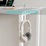 Lufeiya 39 inch White Computer Desk with Power Outlet, 40 inch Teen Study Table Home Office Work Writing Desks with Charging Station Outlets Built in, White Lufeiya