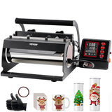 VEVOR Tumbler Heat Press Machine, 11-30oz Mug Press, Heat Up Fast and Even, Tumbler Press with Sublimation Paper, Tape and Gloves, Temp and Time Setting, for Sublimation Tumblers, Cups, Mugs, Black VEVOR