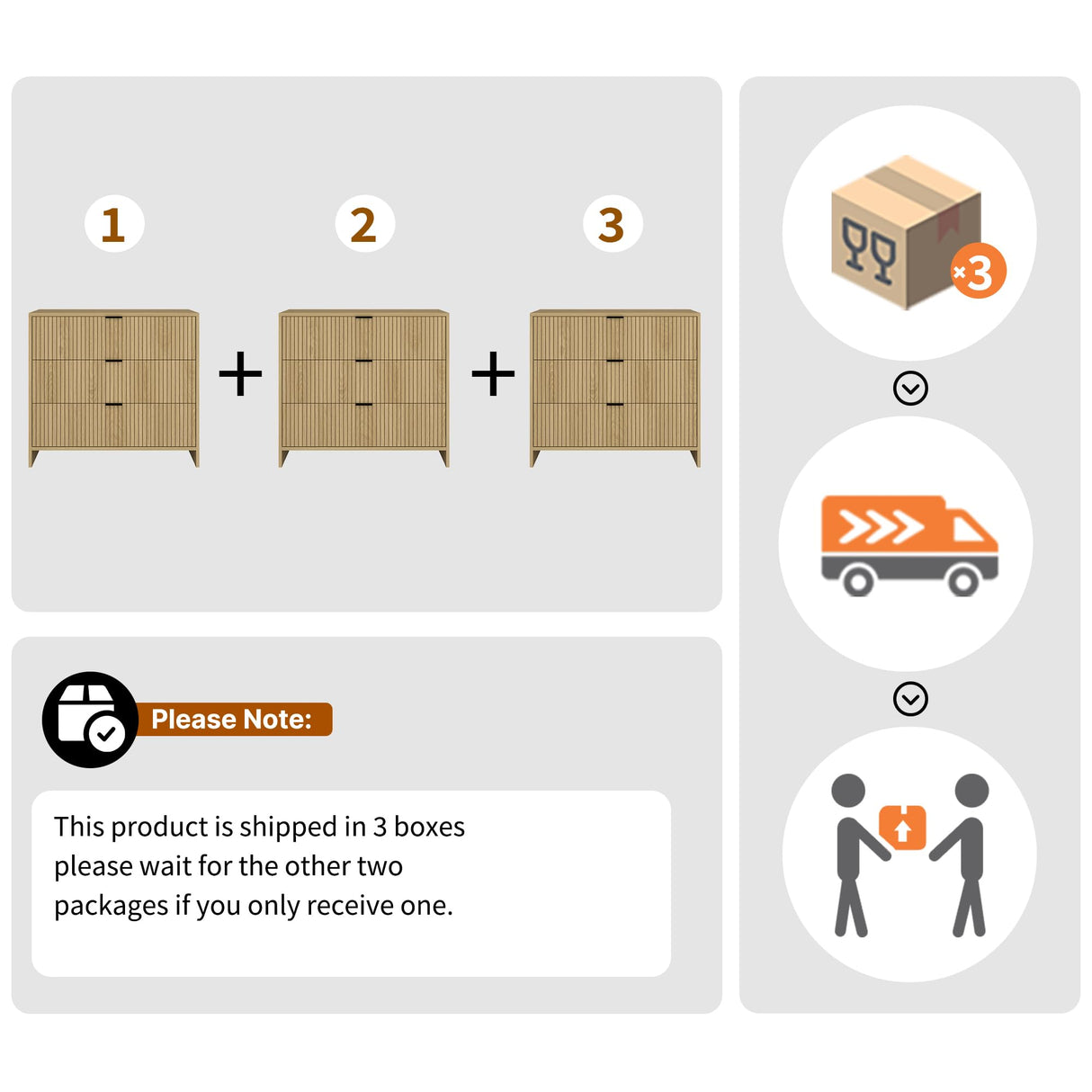 BVIUNTWO Fluted 9 Drawer Dresser,95 Inch Modern Chest of Drawers with Metal Handle,Wood Dresser Organizer for Bedroom,Living Room,Hallway,Natural Oak BVIUNTWO