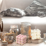 Konrisa Cube Candle Molds, 6 Cavity 3D Bubble Silicone Molds for Candles Making, Cake Mold for Baking Chocolate Dessert Mousse Cake Ice Cream and Making Soap Wax Konrisa