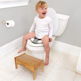 Growing Up Green Bamboo Bathroom Step Stool for Kids Using The Toilet and Sink - Kids Step Stool, Potty Training, Non-Slip, Bathroom, Kitchen, Lightweight Ginsey