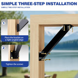 Grehitk 8PC 45 Degree Angle Support Bracket, Pergola Kit Heavy Duty Connector Brace Bracket Kit for Pergolas for for Gazebos Patio Pergolas Log Cabin Elevated Wood Stand Kit Grehitk
