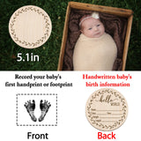 Newborn Birth Announcement Sign,Personalized Baby Announcement，Custom Engraved Wooden Baby Name Sign，Newborn Photo Props, Hello World Newborn Mayyi
