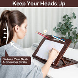 StrongTek Portable Easel for Painting, Adjustable Painting Easel with 7 Positions, Bamboo Tabletop Easel with Handles for Adults, Use as Drawing Board, Painting Easel, Lap Desk, Book Stand for Reading StrongTek