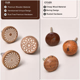 Indian Shelf 18 Pack- Boho Knobs- Wood Knobs for Cabinets and Drawers- Natural Wooden Dresser Knobs- Boho Wooden Knobs- Unique Wood Drawer Pulls- Boho Drawer Knobs and Pulls- Cabinet Door Handles Indian Shelf
