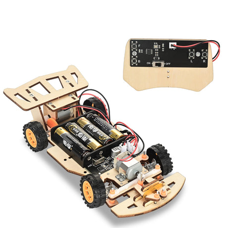 Self-Centering Steering Remote Control Car，STEM Projects for Kids Ages 8-12，Engineering kit, DIY rc car kit, STEM Kits for Kids Ages 8-12 ScienSta