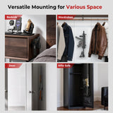 ONNAIS Gun Lock Wall Mount - Quick Access Biometric Trigger Lock with Gun Rack for Wall, Vertical Heavy Metal Wall Hooks for Rifle, Shotgun & Pistol, Space-Saving Hidden Storage for Garage, Desk, Car ONNAIS