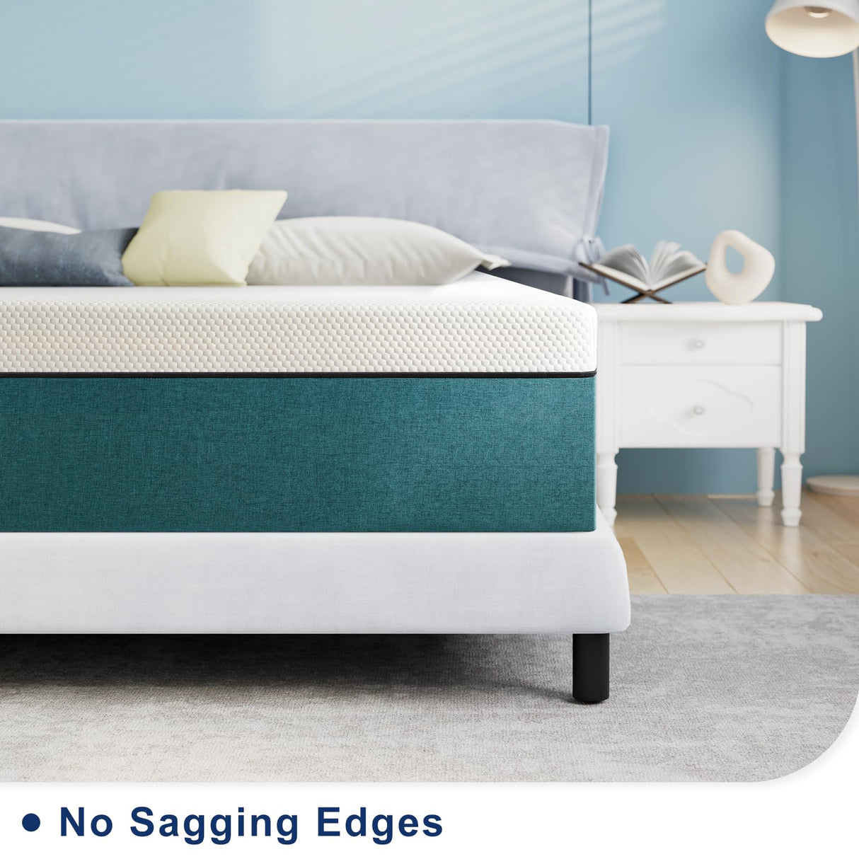 Lukace Twin Mattress,8 Inches Twin Size Memory Foam Mattress in a Box with Pressure Relief Sleep,No Fiberglass,Blue,39" X 75" X 8" Lukace