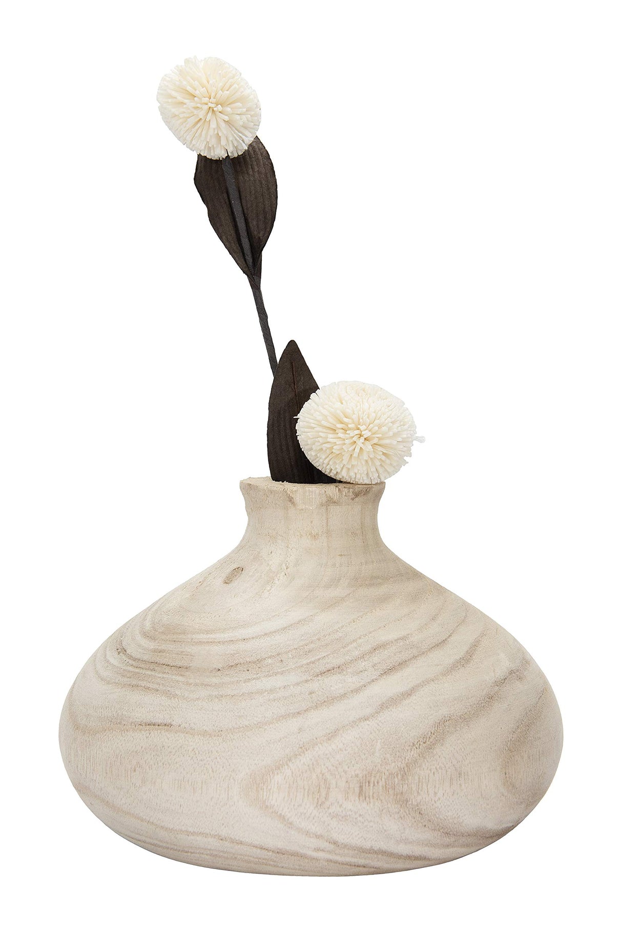 Creative Co-Op Small Paulownia Wood Vase (Each one Will Vary) Decorative Accents, Natural Creative Co-Op