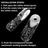 4Pcs Cord Weight Plastic Clear Safety Handles for Vertical Blinds, Blinds, Roller Blinds, Curtain Parts(88 x 30 x 14mm) Ruimou