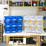 AERCANA Plastic Garage Stacking Hanging Storage Bins,5-1/3"X4-1/5 X3,Clear,9 pack AERCANA