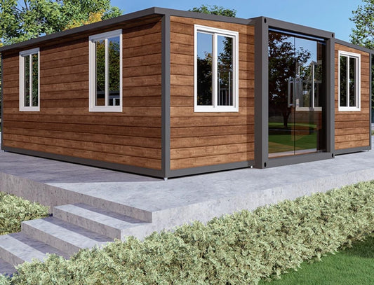 40FT tiny homes Portable Prefab House with 3 Bedroom, 1 Full Equiped Bathroom and Kitchen, Prefabricated Container House for Adults Living, Foldable Mobile Home with Steel Frame.