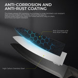 syvio Knife Set, 21pcs Utility Knife Sets for Kitchen with Block and Sharpener, Razor-Sharp, Effortless Sharpening, Premium Kitchen Knives with 6 pcs Kitchen Utensils Set and Utensil Holder, Black syvio