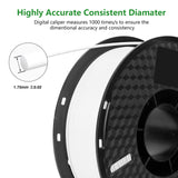 Kingroon PETG 3D Printer Filament, 10 Rolls, Dimensional Accuracy +/- 0.03 mm, 1kg Spool(2.2lbs), 1.75 mm，10KG Ten Colors Black White Grey Red Blue Green Yellow Orange Transparent Silver Kingroon