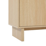 Walker Edison Scandinavian Beveled 2-Door, 2-Drawer Sideboard, 63 Inch, Coastal Oak Walker Edison