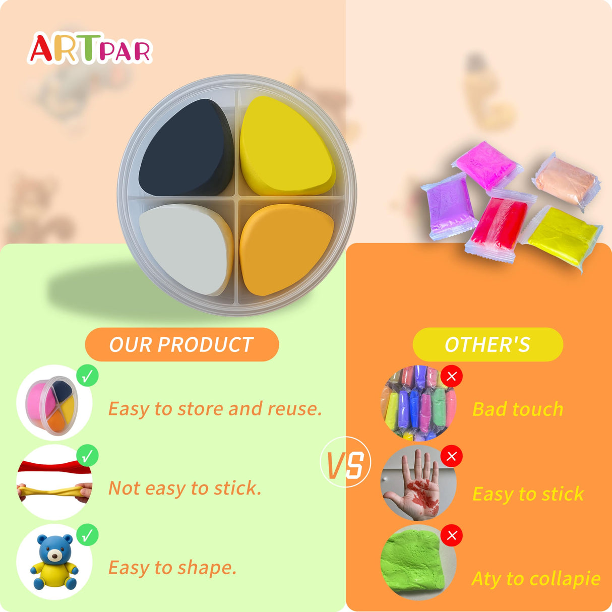 ARTPAR Air Dry Clay Kits for Kids-Modeling Magic Clay,12 Animals DIY Molding Clay Art Crafts Set,Ultra Light & Soft, Safe & Non-Toxic with Sculpting Tools & Tutorials, Unique Gifts for Boys & Girls ARTPAR