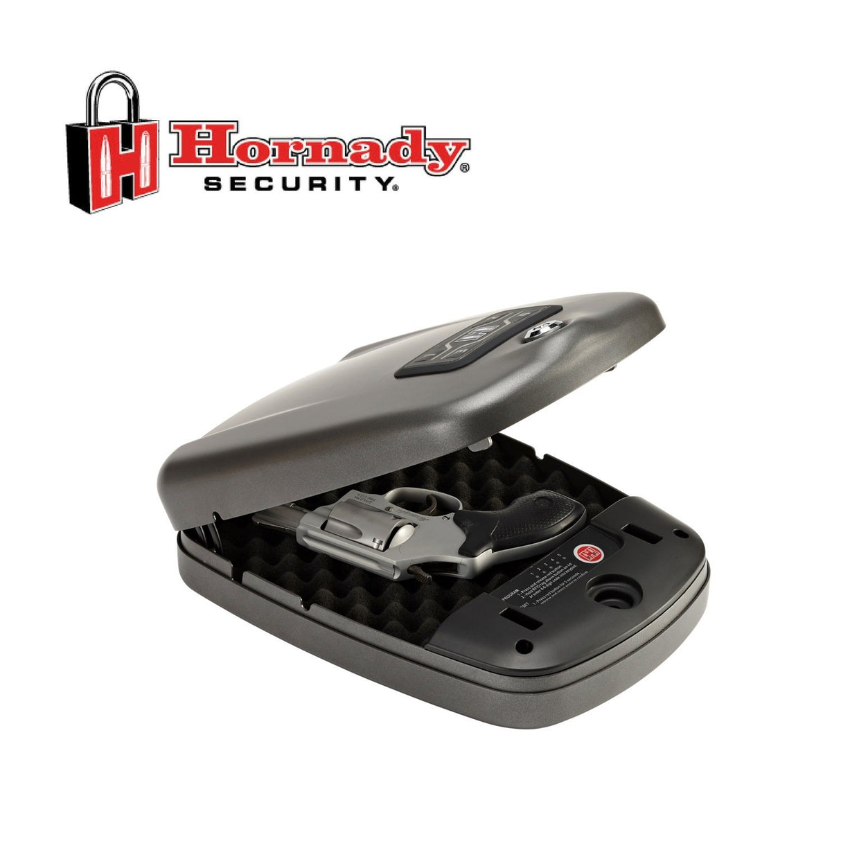 Hornady Rapid Safe 2600 KP – Portable Gun Safe for Firearms – RFiD Safe for Fast, Multiple Method Entry – Includes Rapid Safe, RFiD Wristband, Key Fob, 2 Decals, 2 Barrel Keys and Security Cable Hornady