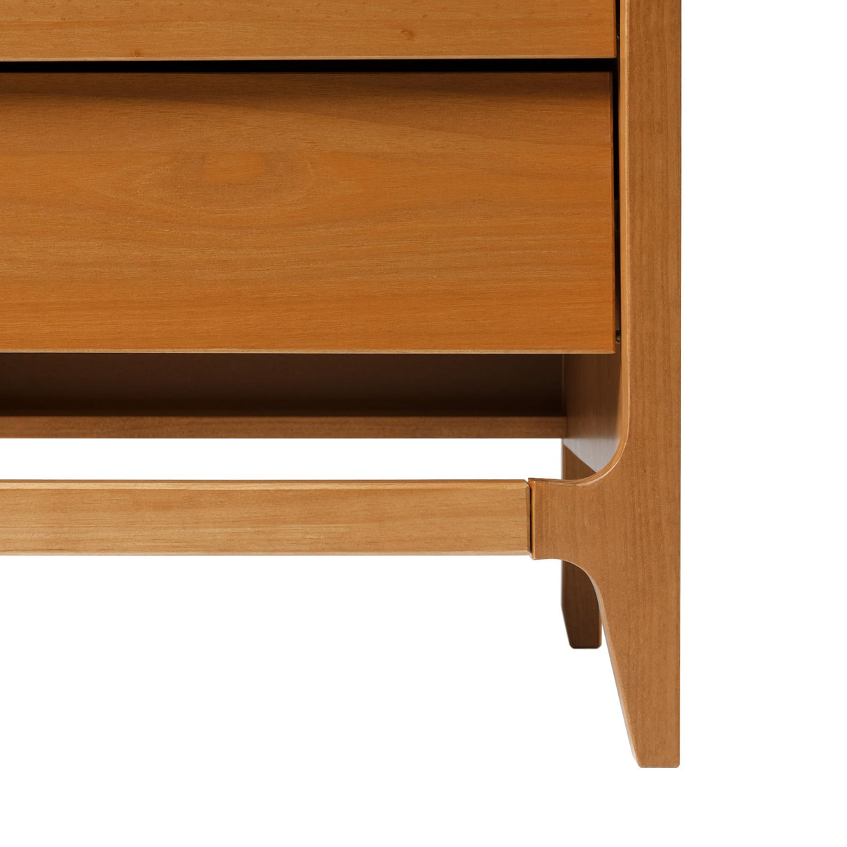 Walker Edison Leif Scandi Angled Drawer-Face Nightstand, 22 Inch, Caramel 22 Inch Walker Edison