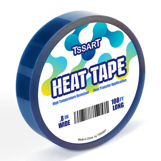 TSSART 4Pack Heat Resistant Tape - Blue Heat Press Tape 0.8 inch Wide 108FT Long for Vinyl Sublimation Heat Transfer Application, Oxidation and High Temperature Resistance Easy Peeling Residue Free