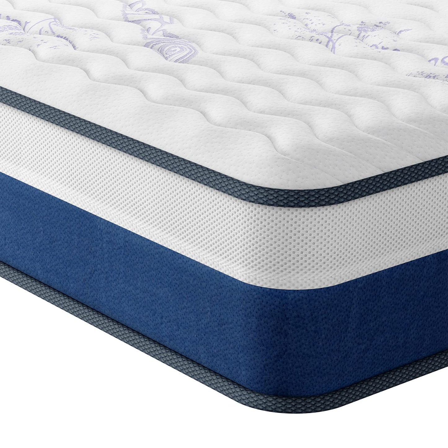 Vesgantti Tight Top Series - 10 Inch Innerspring Hybrid Full Mattress/Bed in a Box, Medium Firm Plush Feel - Multi-Layer Memory Foam and Pocket Spring - CertiPUR-US Certified