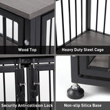 48 Inch Heavy Duty Dog Crate Furniture for Extra Large Dogs, Decorative Pet House End Table, Wooden Cage Kennel Furniture Indoor, XL XXL Dog Crate, Grey EOXNYZR