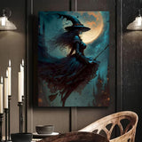 Arttoplus Halloween Paint by Numbers Kit for Adults Beginner-Witch Adult Paint by Number Kits on Canvas, Witch DIY Acrylic Oil Painting by Numbers for Adults for Gift Home Wall Decor(16x20inch) Arttoplus