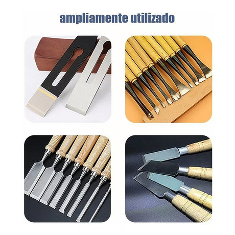 Fdit Sharpening Jig for Chisels and Planes - Cast Iron and Stainless Steel Honing Guide with Adjustable Blade Angle - Versatile Use for Woodworking Tool Sharpening Fdit