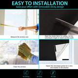 100% Portable Blackout Curtains - (157" x 59") Blackout Shades Cut to Size, Black Out Blinds for Window with Strong Hook & Loop Tabs, Travel Temporary Blackout Blinds for Nursery, Bedroom & Car BCJJ