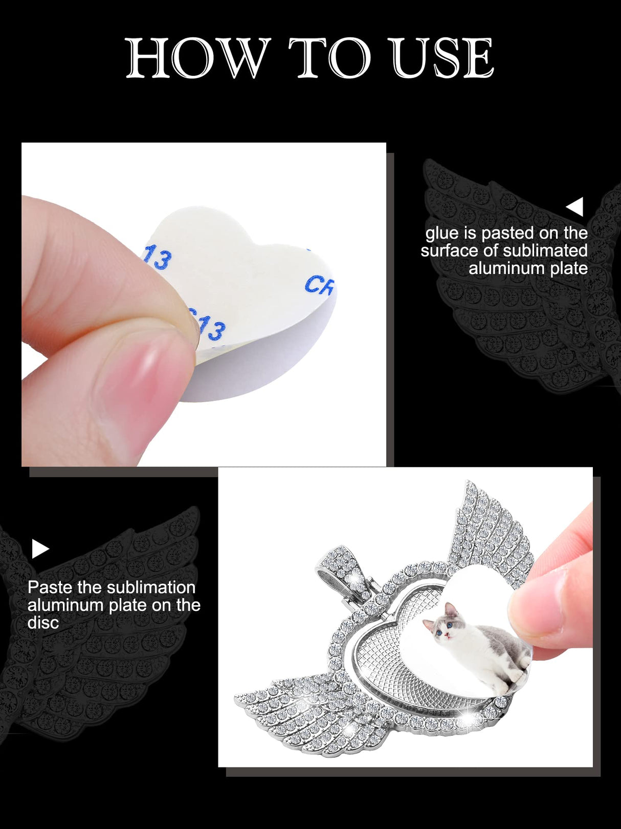 Junkin 24 Pcs Sublimation Rhinestone Trays Pendant Set, Including 6 Double Sided Blank Rhinestone Bezel Trays, 6 Pcs Thick Chains with 12 Sublimation Discs for Making (Gold, White, Rose Gold) Junkin