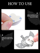 Junkin 24 Pcs Sublimation Rhinestone Trays Pendant Set, Including 6 Double Sided Blank Rhinestone Bezel Trays, 6 Pcs Thick Chains with 12 Sublimation Discs for Making (Gold, White, Rose Gold) Junkin