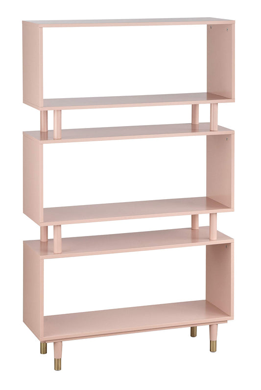 Margo 3 Tier Contemporary Bookshelf in Pink - Perfect for Home, Office, and Living Spaces - WoodArtSupply