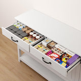 Gizoon 47'' Buffet Sideboard Cabinet with Storage, Modern Farmhouse Coffee Bar with 2 Drawers and Doors, Entryway Table with Shelf for Living Room, Kitchen and Hallway Gizoon