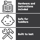 SPARK & WOW 8-Compartment Solid Wood Storage Cabinet - Toy Shelf Organizer for Kids - Shelves for Classroom - Includes Optional Wheels SPARK & WOW