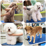 36" Dog Grooming Table Foldable Pet Grooming Tables with Adjustable Arm Noose Storage Mesh Tray Maximum Capacity Up to 330lbs Blue Hipet