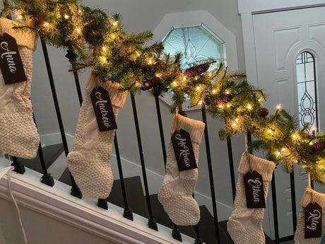 Personalized wood Christmas stacking name Tag, Wooden Christmas Ornament. Family keepsake or special family gift WoodArtSupply