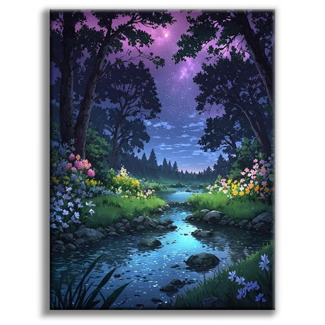 Offito Forest Diamond Art Kits for Adults, Fantasy Landscape Diamond Painting Kits for Beginners, DIY Full Drill Dots Gem Art Paint for Home Wall Decor 12 x 16 Inch Offito