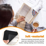 MXJSUA 6 Pcs DIY Diamond Art Painting Corner Bookmarks, Hand Corner Book Marks Gem Painting Art PU Leather Triangle Bookmarks for Home Office School Beginner Adults Reading Crafts Kit Book Lovers MXJSUA