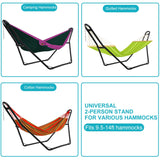 PioneerWorks Hammock Stand, Steel Hammock Frame Heavy Duty 550 LBS Capacity 2Person, Fits Hammocks 9 to 14 Ft, Portable Hammock Rack Adjustable Universal for Indoor Outdoor Backyard Camping Use PioneerWorks